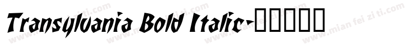 Transylvania Bold Italic字体转换